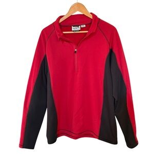 OBERMEYER Men's 1/4 Zip Pullover Red Black XL